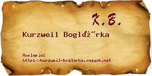 Kurzweil Boglárka névjegykártya